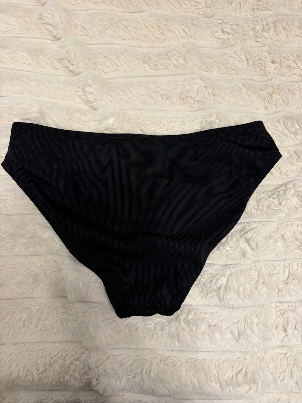 Shade & Shore Black Ribbed Bikini Bottom